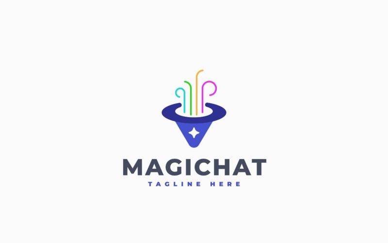 Magische Hoed Logo Sjabloon Ontwerp