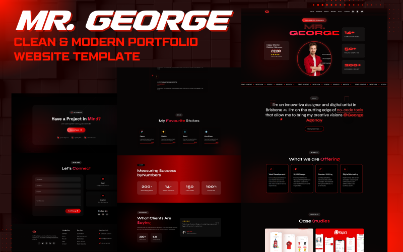 MrGeorge – Site Web de portfolio HTML, CSS, JS propre