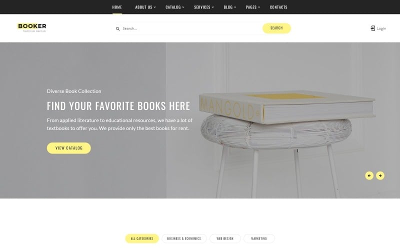 Booker - Textbook Rentals Multipage HTML Website Template