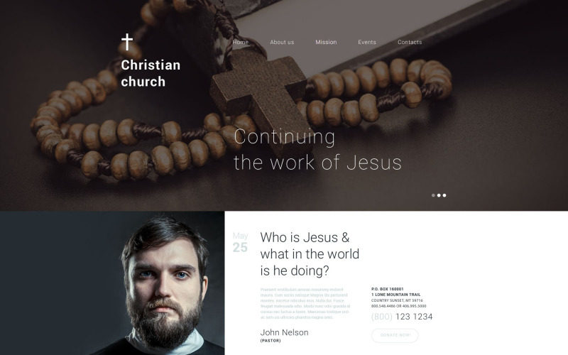 шаблон drupal christian shelter