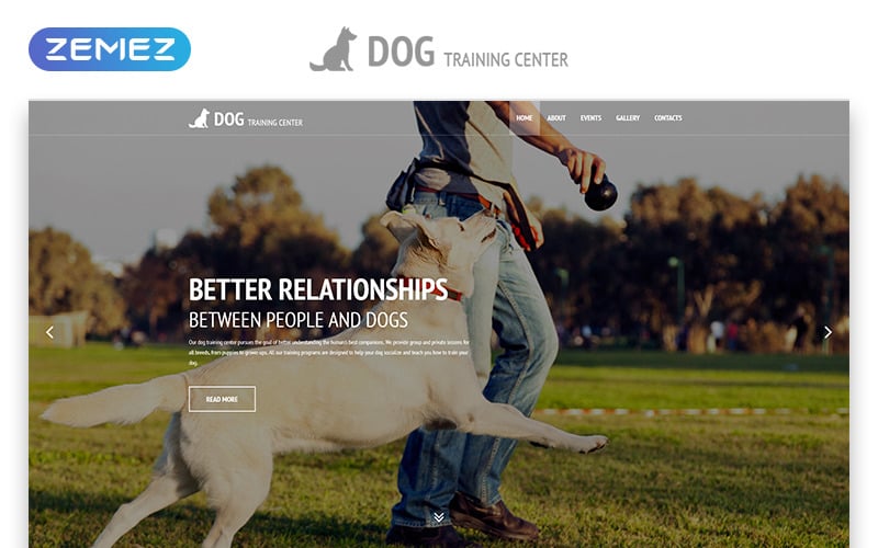 Dog Training Center - Dog Templates Modello di sito Web HTML moderno e reattivo