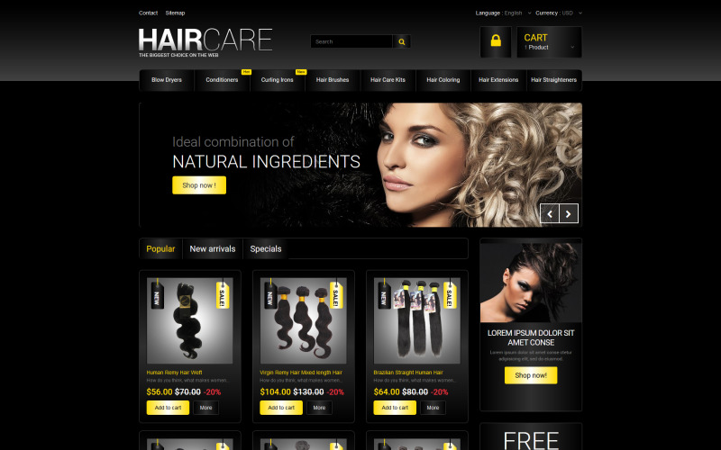 тема hair studio prestashop
