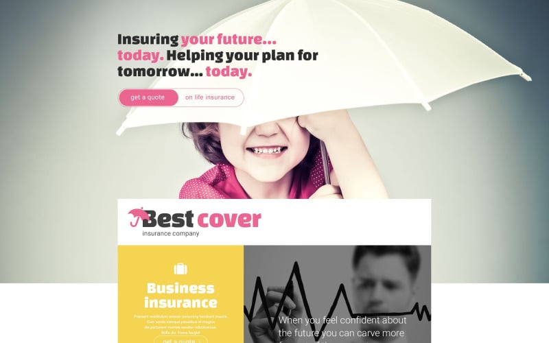 Insurance Responsive Landing Page Template