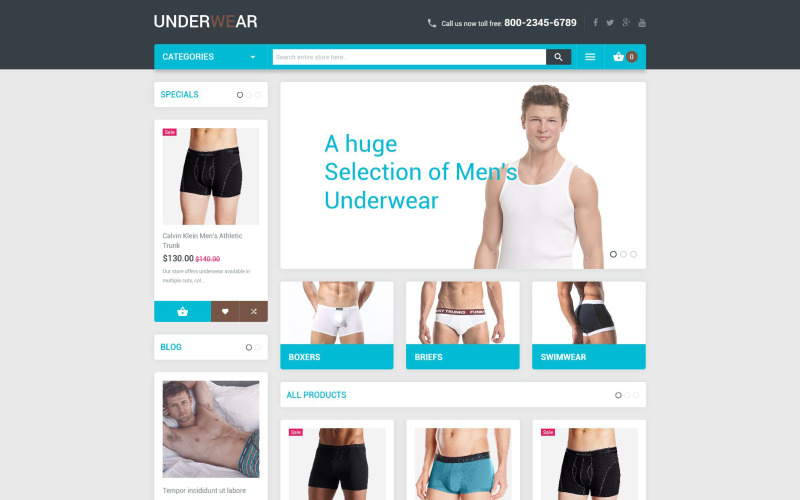 мужское нижнее белье magento тема