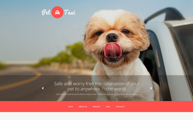 Modèle de site Web réactif de taxi