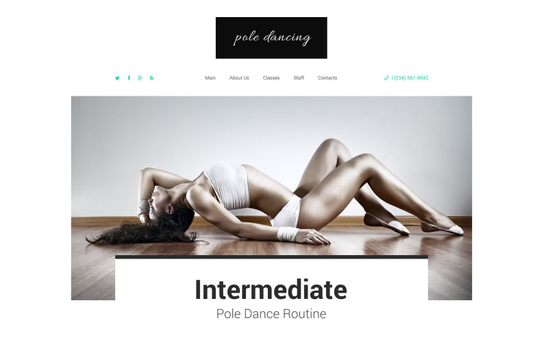 Modello di sito Web di Pole Dancing
