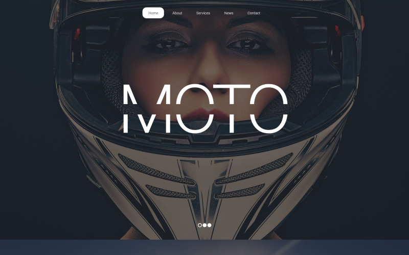 Motoros sportokra érzékeny webhelysablon