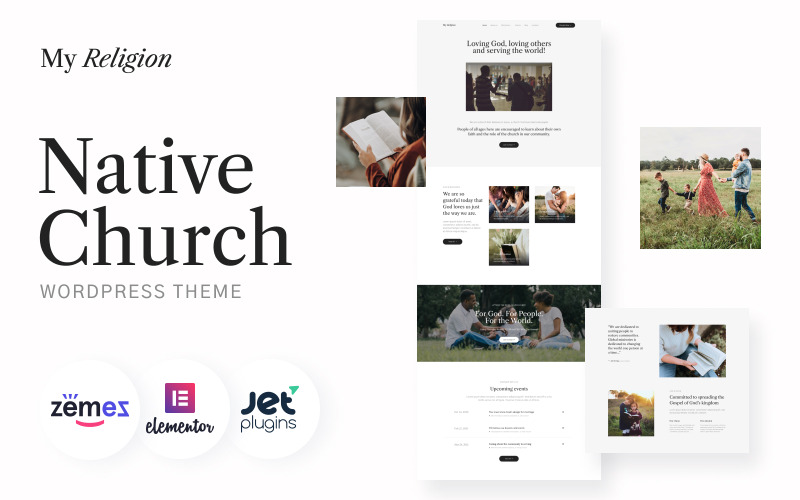 Native Church – WordPress-tema för kyrka för religiös organisation
