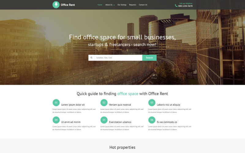 Office-responsiv webbplatsmall