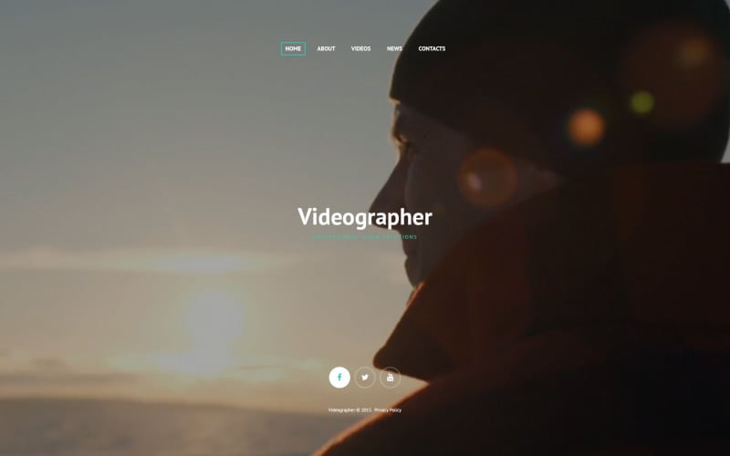 Plantilla de sitio web de soluciones de video profesionales