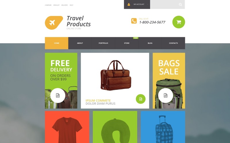 тема магазина туристических товаров woocommerce