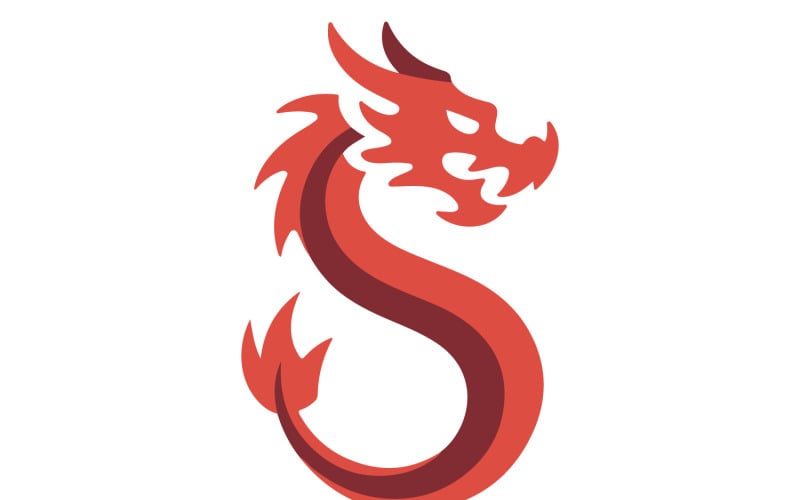 A Dragon silhouette vector art