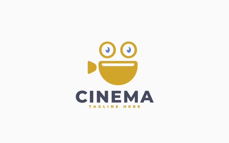 Дизайн шаблона логотипа Cinema Happy