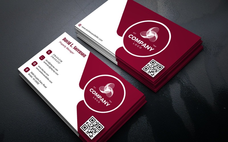 Simple Editable Business Card Template for Professionals
