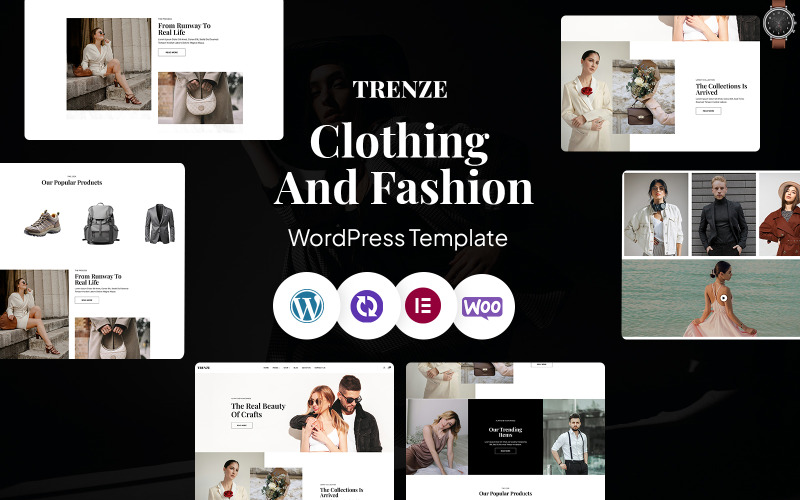 Trnze – Modèle CMS Elementor pour boutique de mode WordPress
