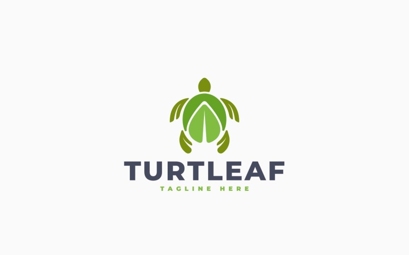 Turtle Leaf Logo Template Design