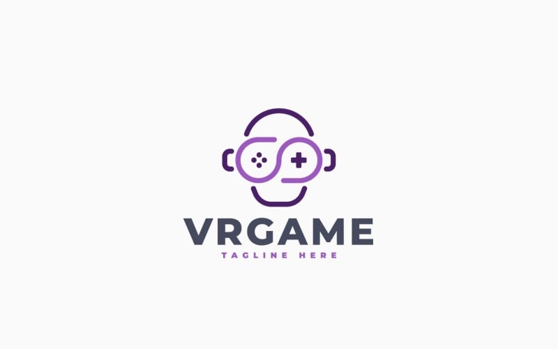 VR Game Logo Template Design