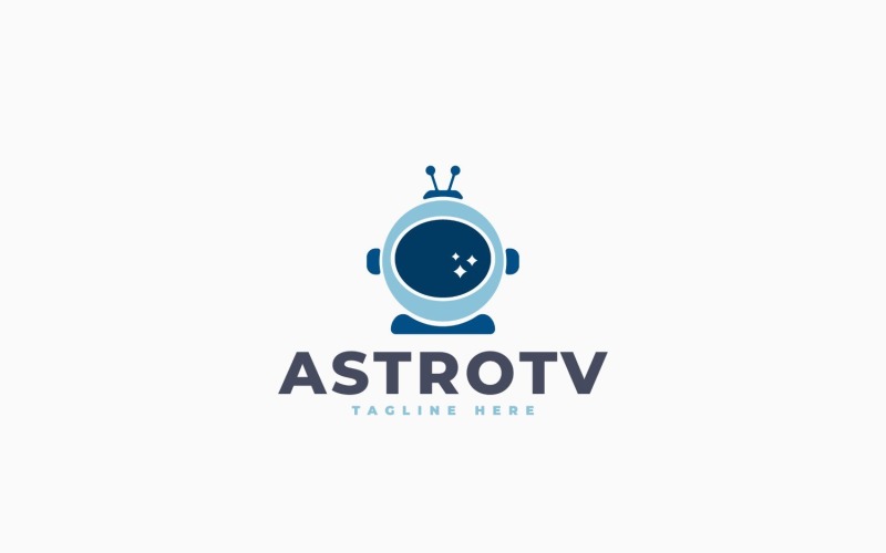 Astronaut TV-logotypmalldesign