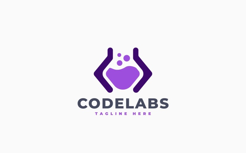 Coding Lab Logo Template Design
