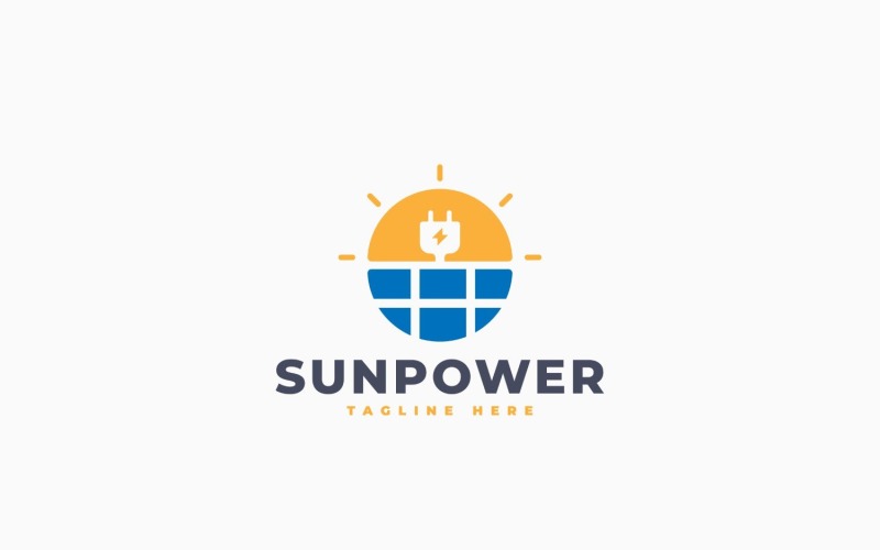 Solarenergie-Logo-Vorlagendesign