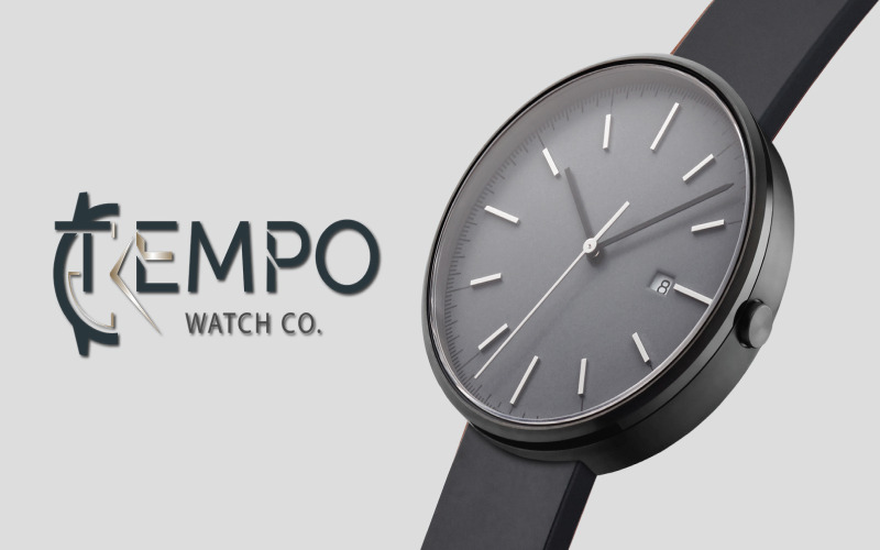 Tempo Watch Co. – 现代奢华手表品牌标志模板