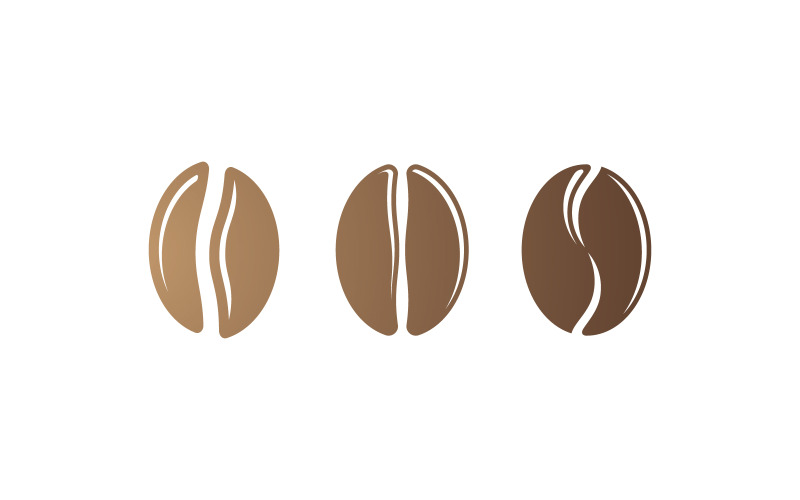 Koffiebonen Logo Sjabloon vector 4