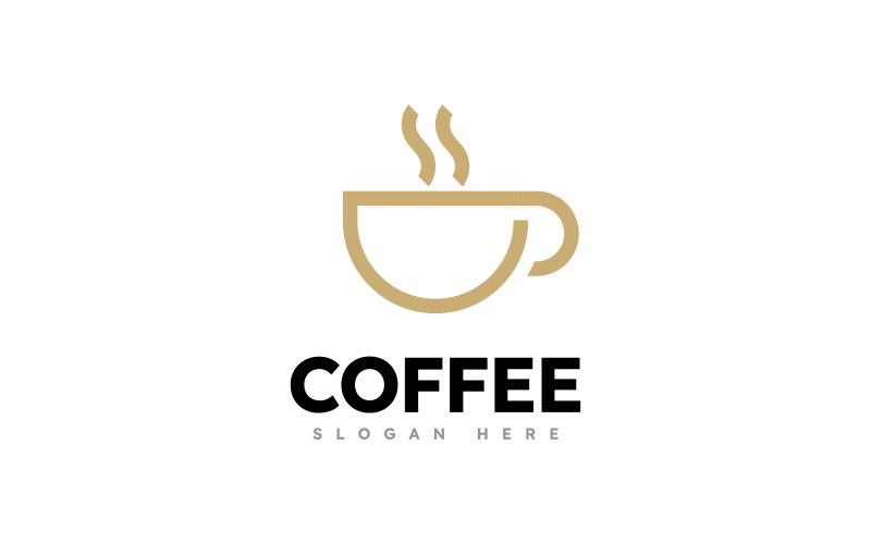 Koffiebonen Logo Sjabloon vector