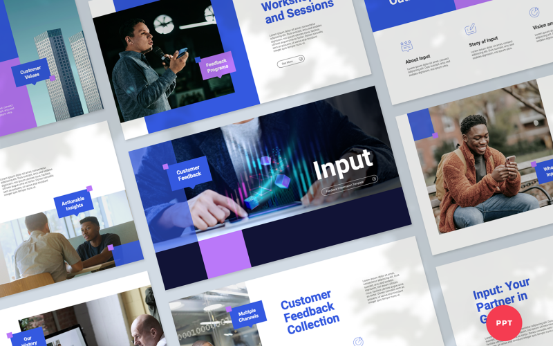 Szablon prezentacji PowerPoint z opiniami
