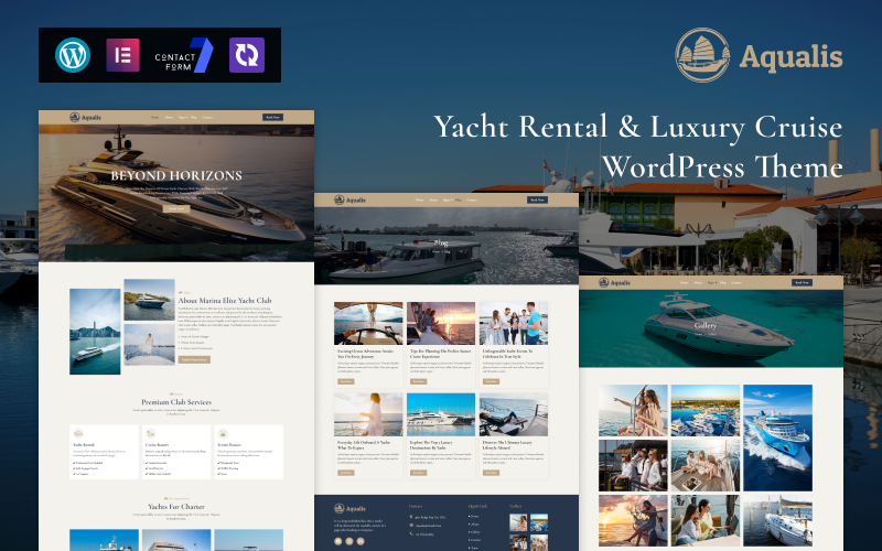 Aqualis – Motyw WordPress do wynajmu jachtów i luksusowych rejsów