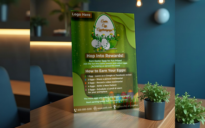 Easter Flyer Template | Spring Party & Church Event Invitation Design