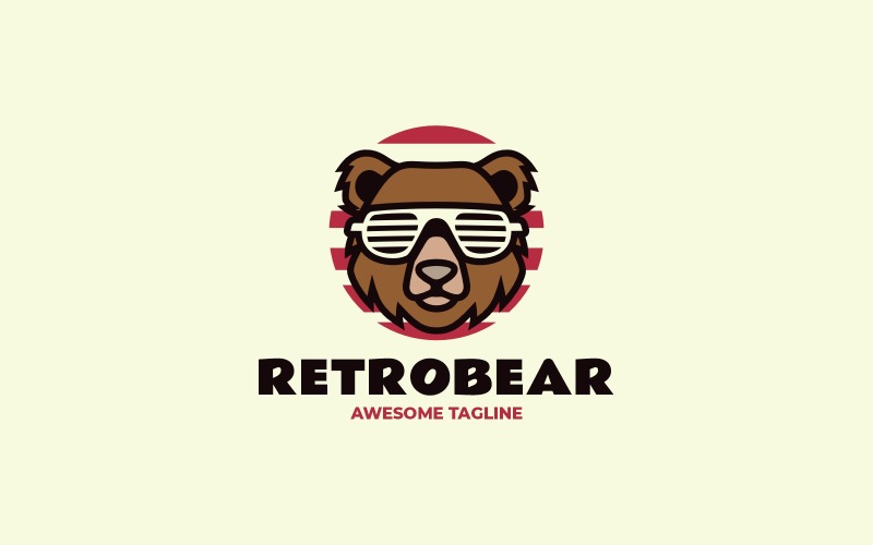 Mascot Modern Bear Logo Design 6321