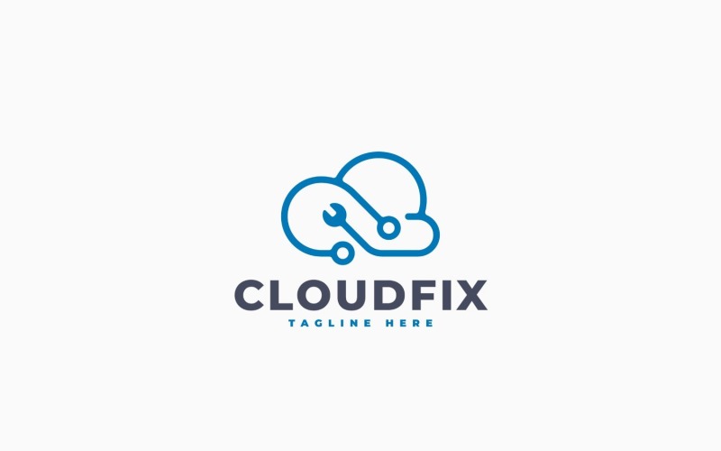 Projekt szablonu logo Cloud Repair