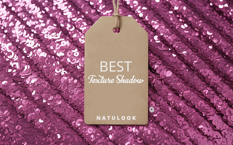 Realistic Tag Label Mockup PSD on Pink Glitter Texture for Branding