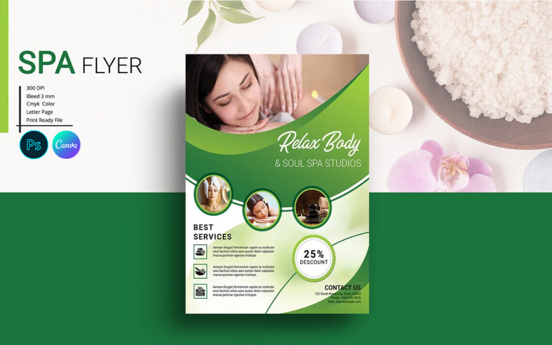 Spa & Beauty Care Flyer Template
