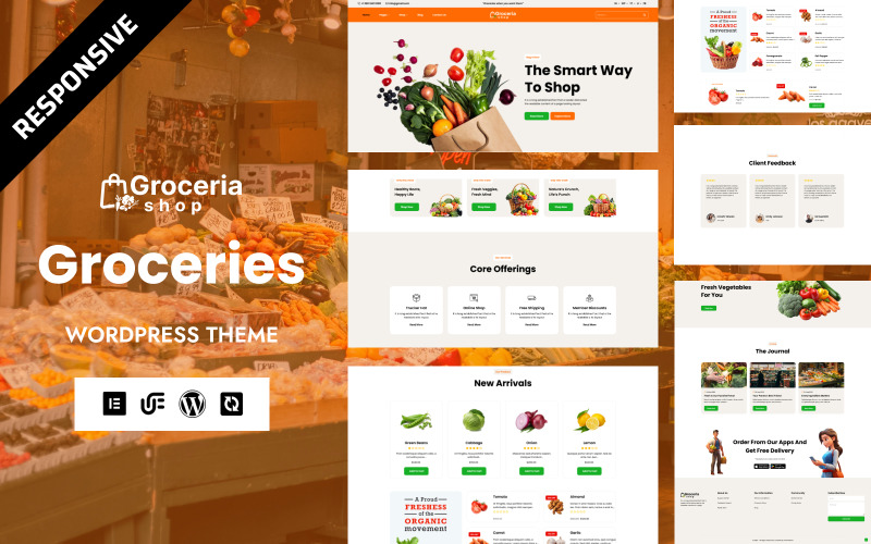 Groceria - 杂货和水果蔬菜 WooCommerce WordPress Elementor 主题
