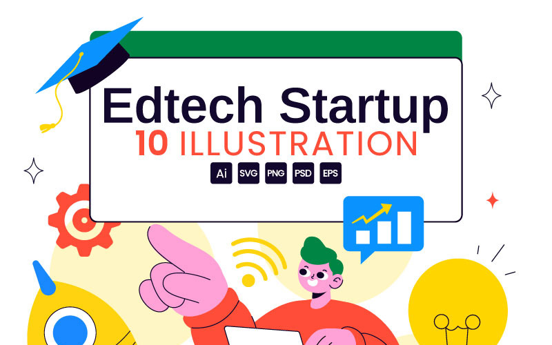 10 Illustrationer för EdTech-startup