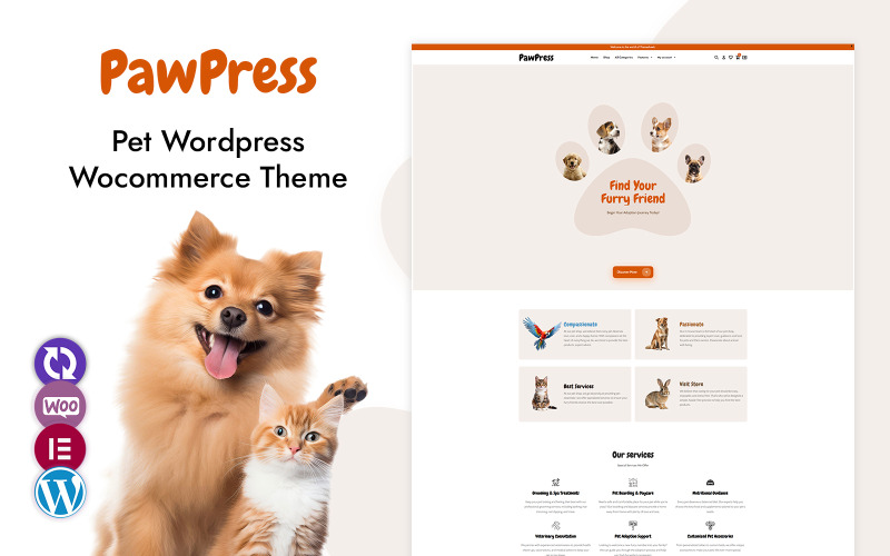 PawPress – Tema WordPress WooCommerce para animais de estimação