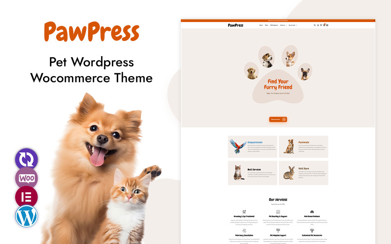 PawPress – WordPress WooCommerce-Theme für Haustiere