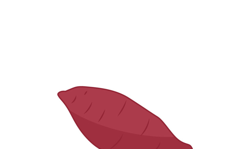 Illustrazione vettoriale di un personaggio di patata dolce vibrante, cibo biologico sano