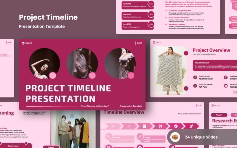 Présentation PowerPoint du calendrier du projet
