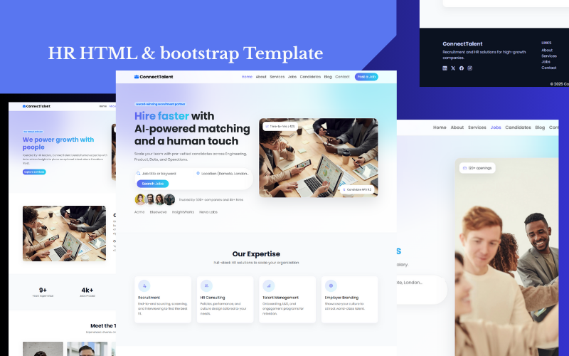 ConnectPro – Šablona webových stránek Bootstrap 5 pro lidské zdroje