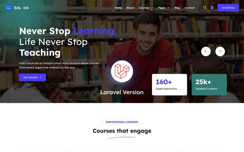 Edulink - Modèle Laravel pour LMS de cours en ligne