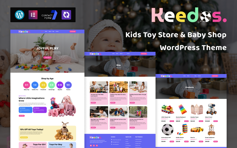Keedos – Thème WordPress pour magasin de jouets et de puériculture