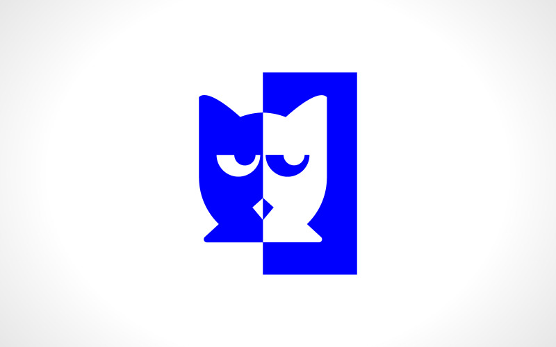 Kreativ kattlogotypdesign Modern kattlogotyp