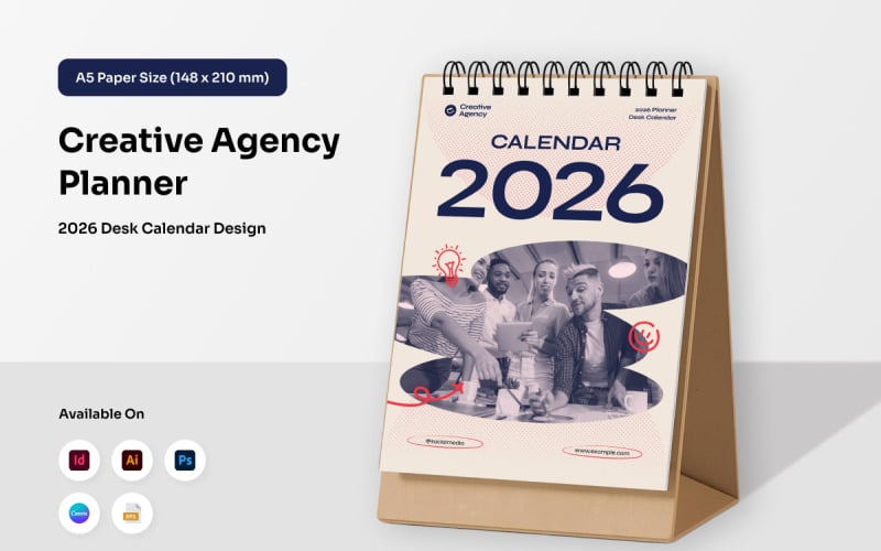 Calendário de Mesa da Agência Moderna 2026