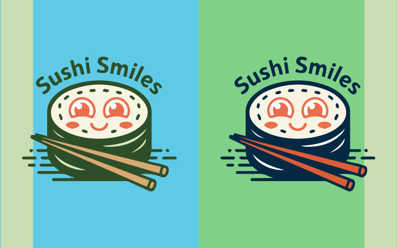 Sushi Mood Modernes minimalistisches Sushi-Rollen-Logo