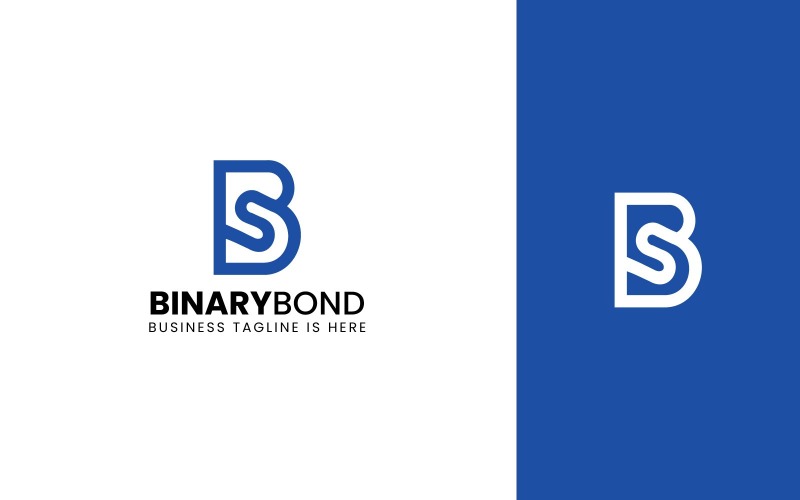 Bokstaven B med symbolen för handslag som förbinder människor Logotypdesign