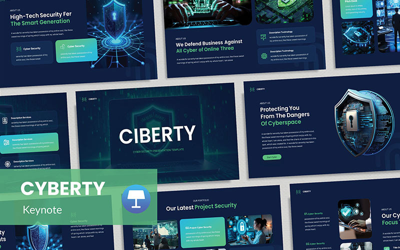 Ciberty – Keynote-Vorlage für Cybersicherheit