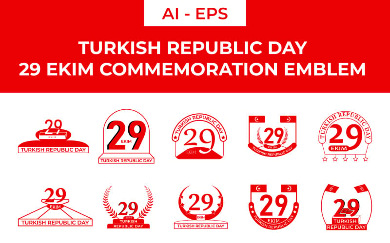 Grafik för firandet av den turkiska republikens dag, 29 Ekim
