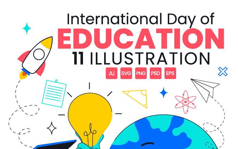 11 Internationella utbildningsdagen Illustration
